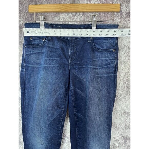Gap Jeans Womens 25 / 0 r 1969 Blue Skinny Bootcut Low Rise 70s Boho Retro City - Picture 6 of 12
